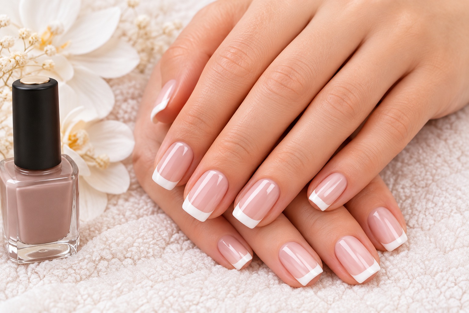 Elegant French Manicure Spa Still Life